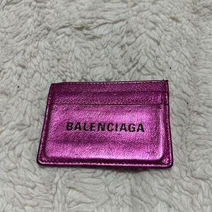 Pink Balenciaga Card Holder